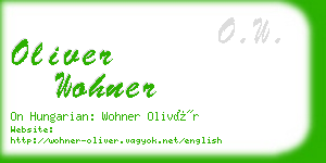 oliver wohner business card